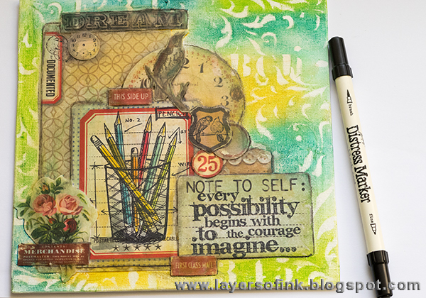 Layers of ink - Distress Crayon Canvas Tutorial by Anna-Karin