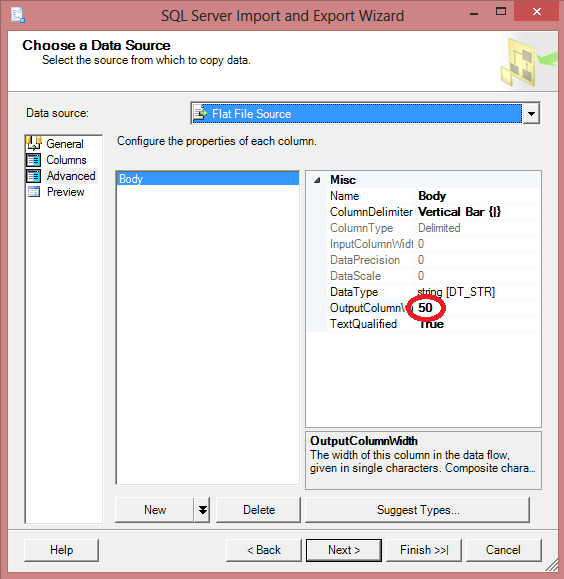 SQL Something Mini Post Error 0xc02020a1 Data conversion failed. The