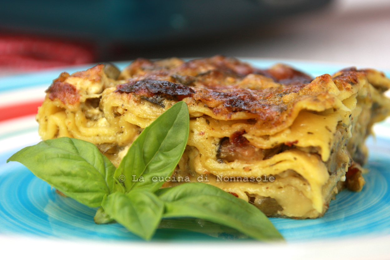 La cucina di Nonna Sole Pasticcio (lasagne) con zucchine e pesto