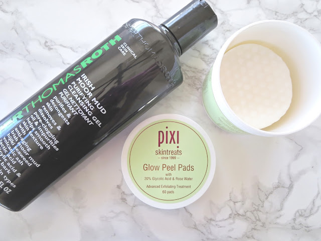a picture of Peter Thomas Roth Irish Mud Purifying Cleanser Gel & Pixi Glow Peel Pads