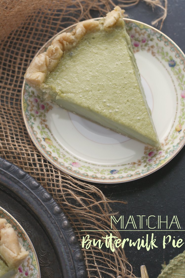 Matcha Buttermilk Pie