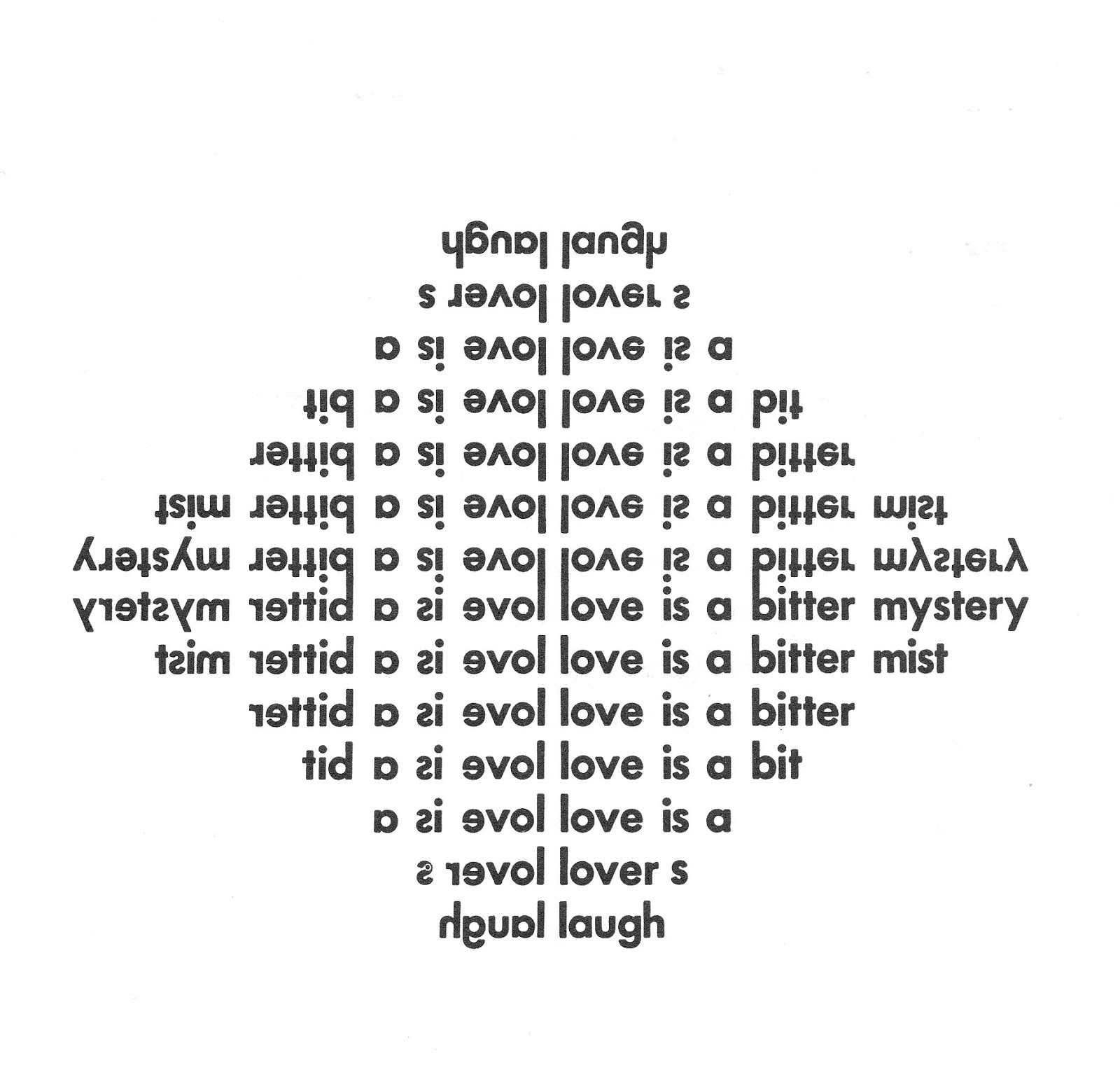 Include Me Out 1960s Concrete Poetry