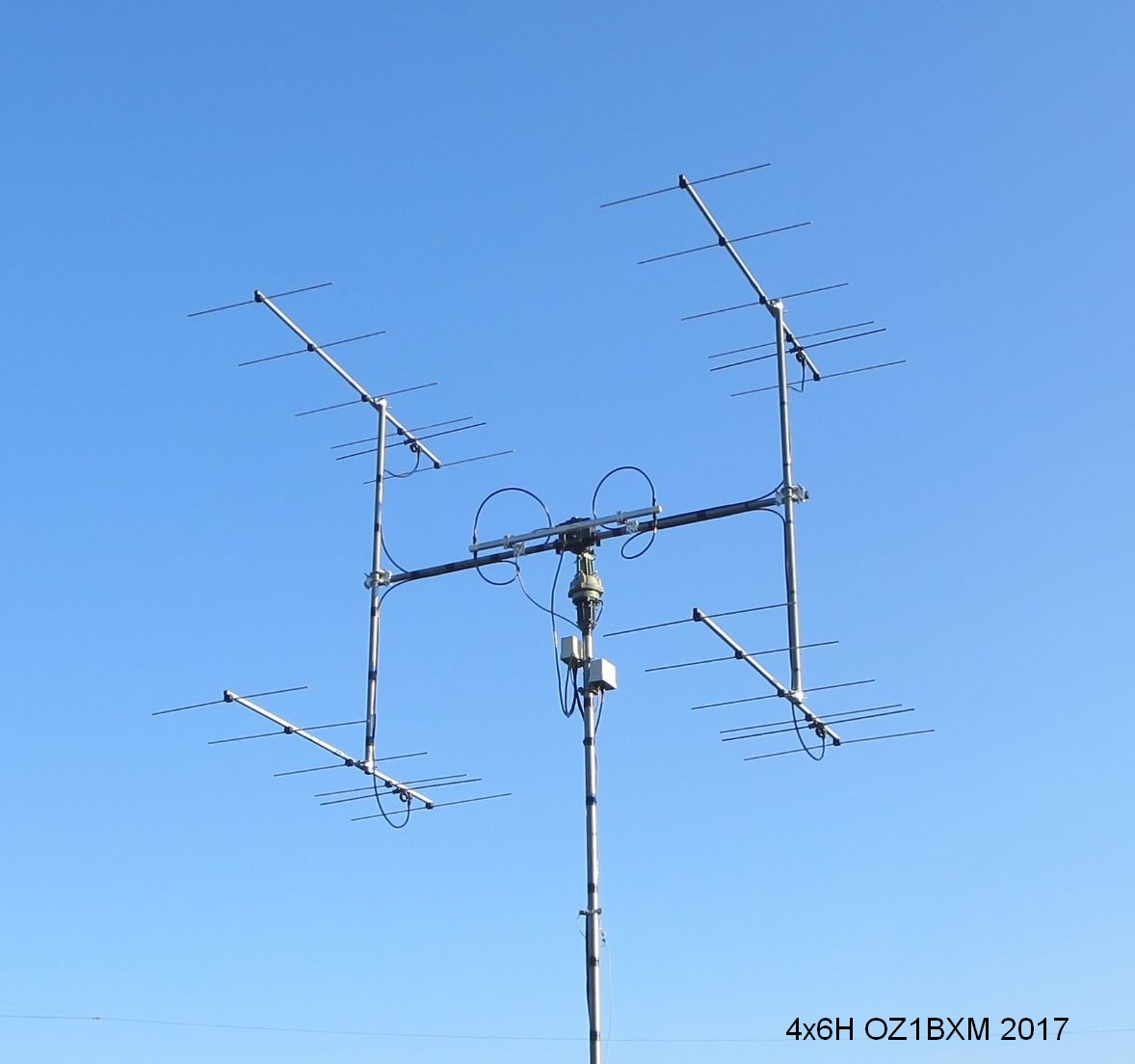 Ham radio blog by OZ1BXM 144 MHz EME New 4x6H Array