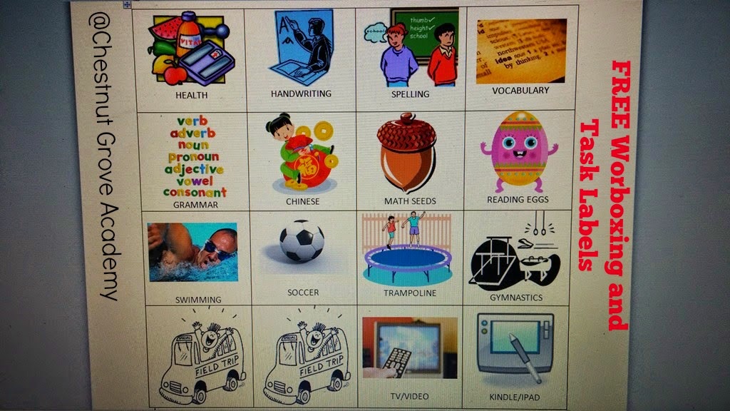 Chestnut Grove Academy: Free Workbox Labels–Workbox Wednesday Link Up #4