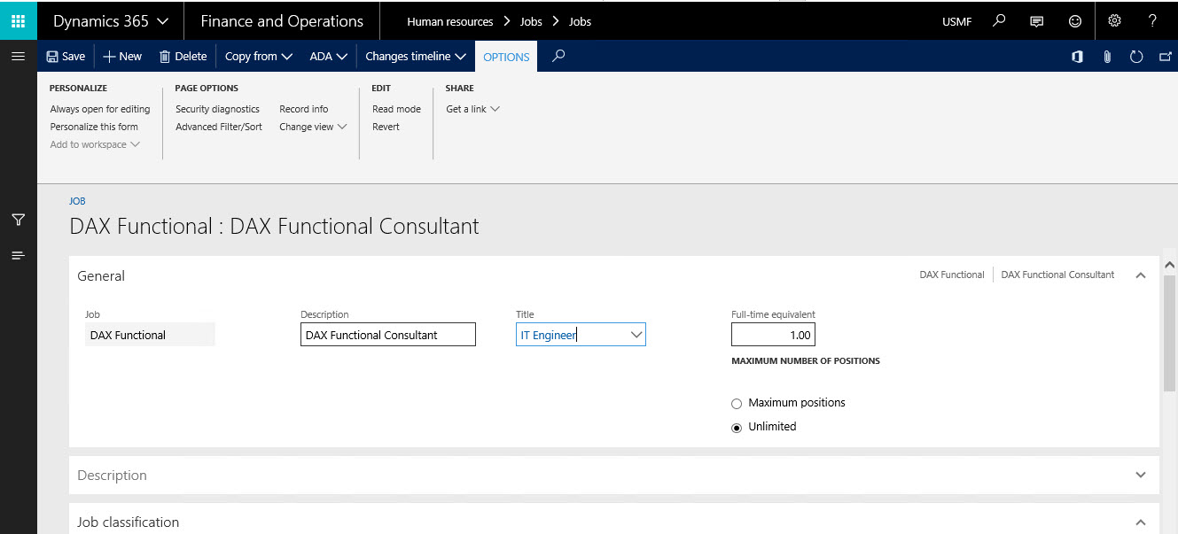 dynamics 365 managing recruitment and posting open jobs in dynamics operations employee