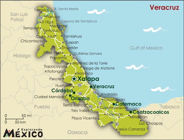 Mapa De Veracruz Político Región Mapa Político Ciudad Región