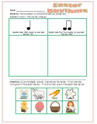 The Sweetest Melody: Springtime and Easter Rhythm Sheets