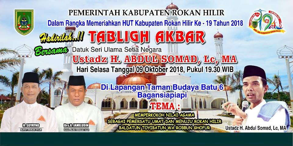 Jadwal Ustadz Abdul Somad Oktober 2018