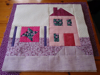 House shown with proposed binding fabric