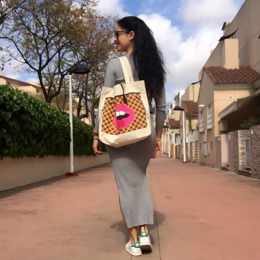 SPRING OUTFIT, LONG DRESS, Vestido largo de canalé