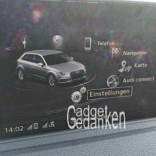 Screenshot vom Audi A3 MMI Menü