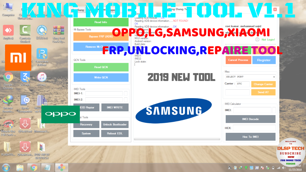 King Frp Tool v1.1 Xiaomi Oppo Vivo LG Frp Reset Tool King Tool Crack