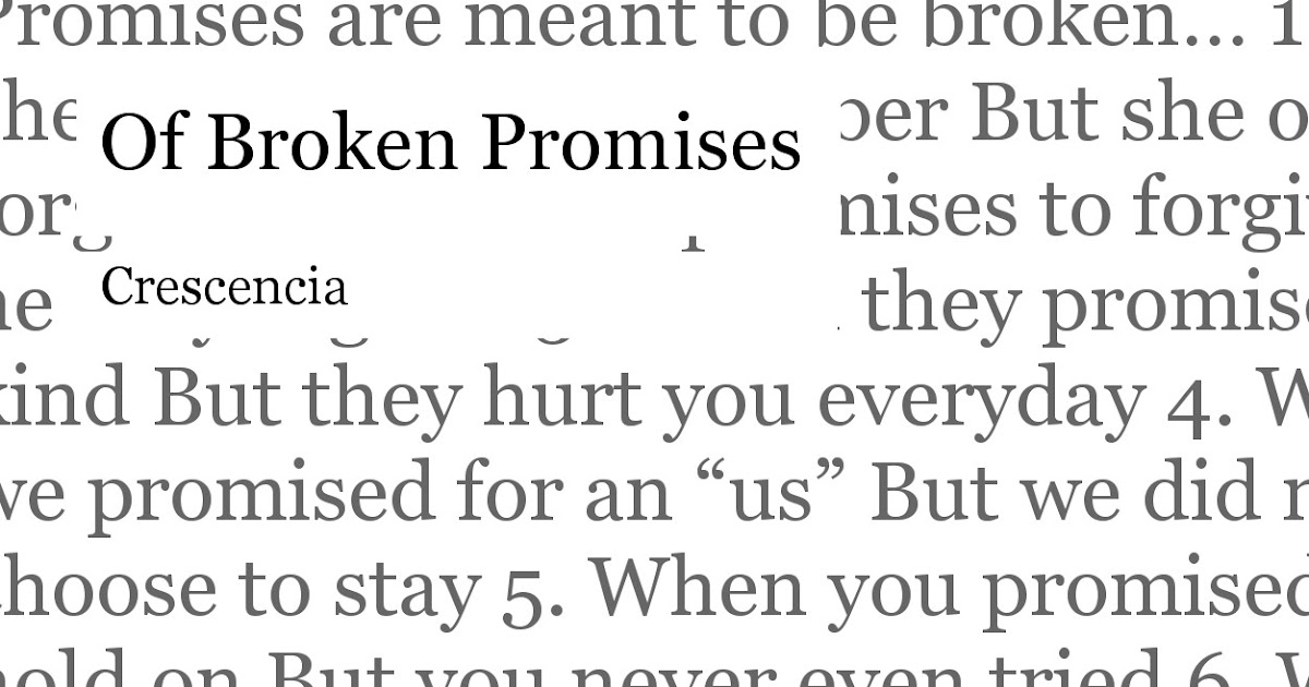 Literary Of Broken Promises Ang Aninag Online