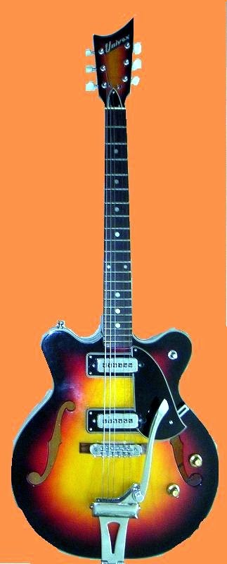 Numbers serial univox guitars 1960's Vintage