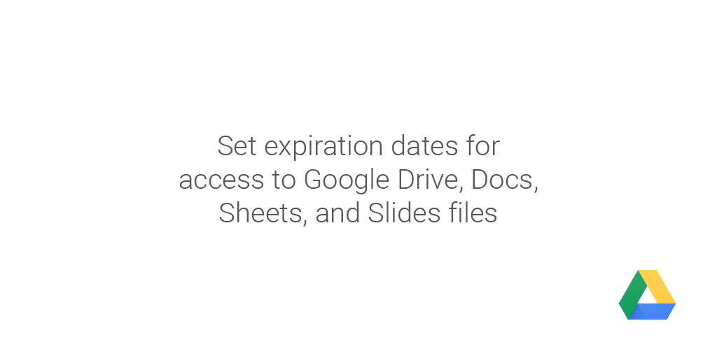 Set expiration date to Google files