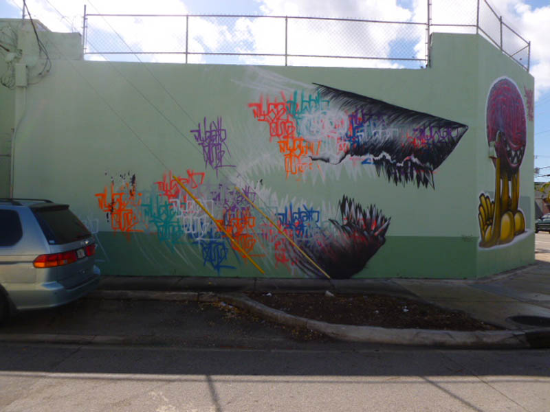 Shark Toof New Mural In Progress, Miami StreetArtNews