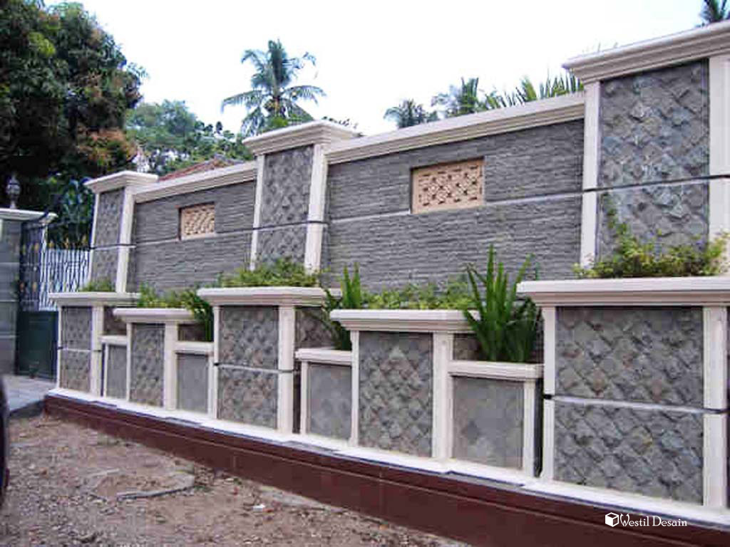 17 Desain pagar tembok rumah terbaru