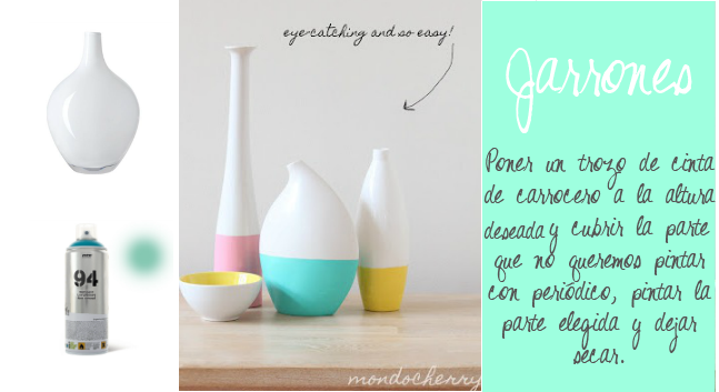 jarrones reciclados pintar DIY