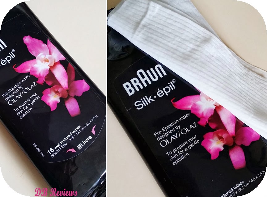 Braun Silkepil PreEpilation Wipes designed by Olay DB Reviews UK