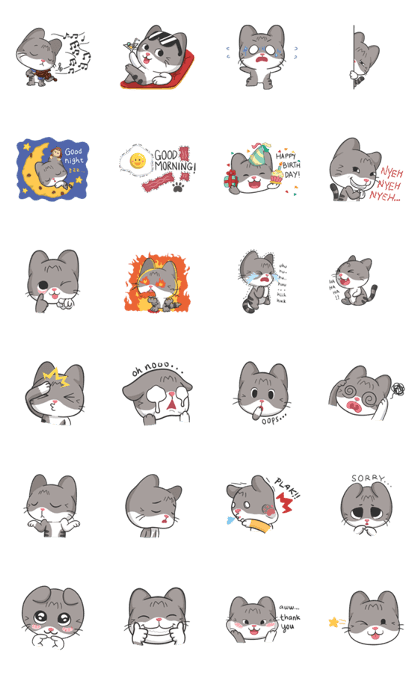 Line Creators Stickers Meow The Tabby Cat Animated Sticker