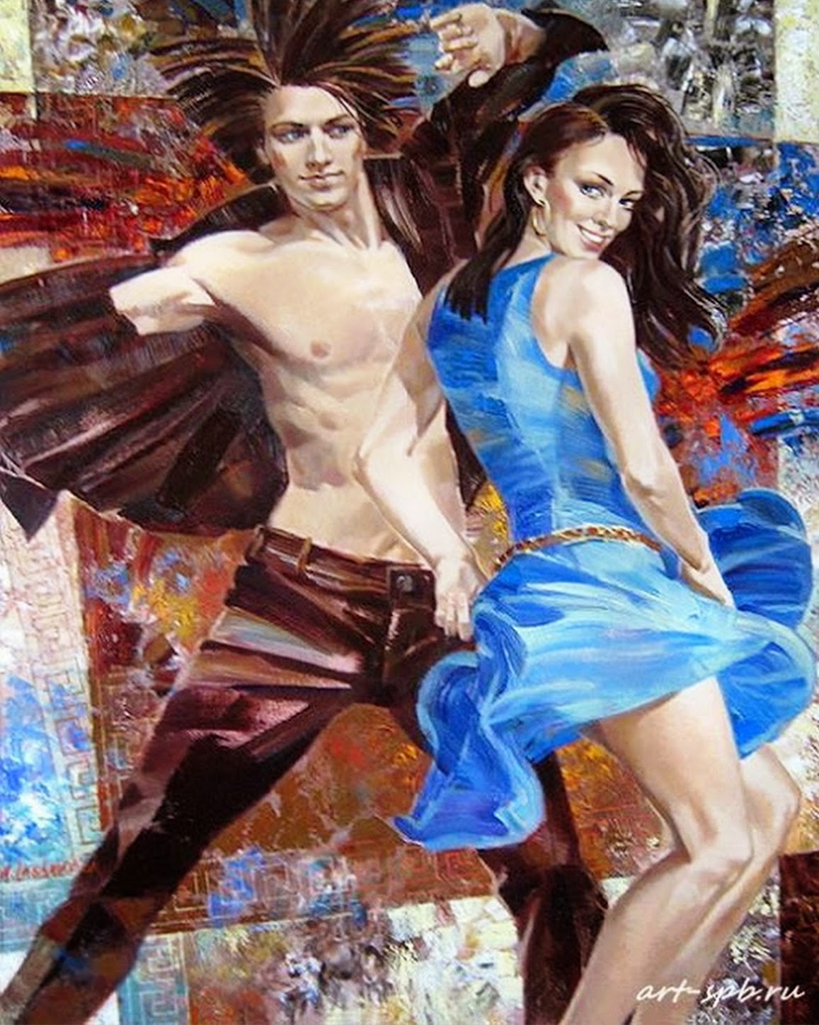 retratos-de-parejas-enamoradas-pintadas-al-oleo parejas-pintadas-en-espatula