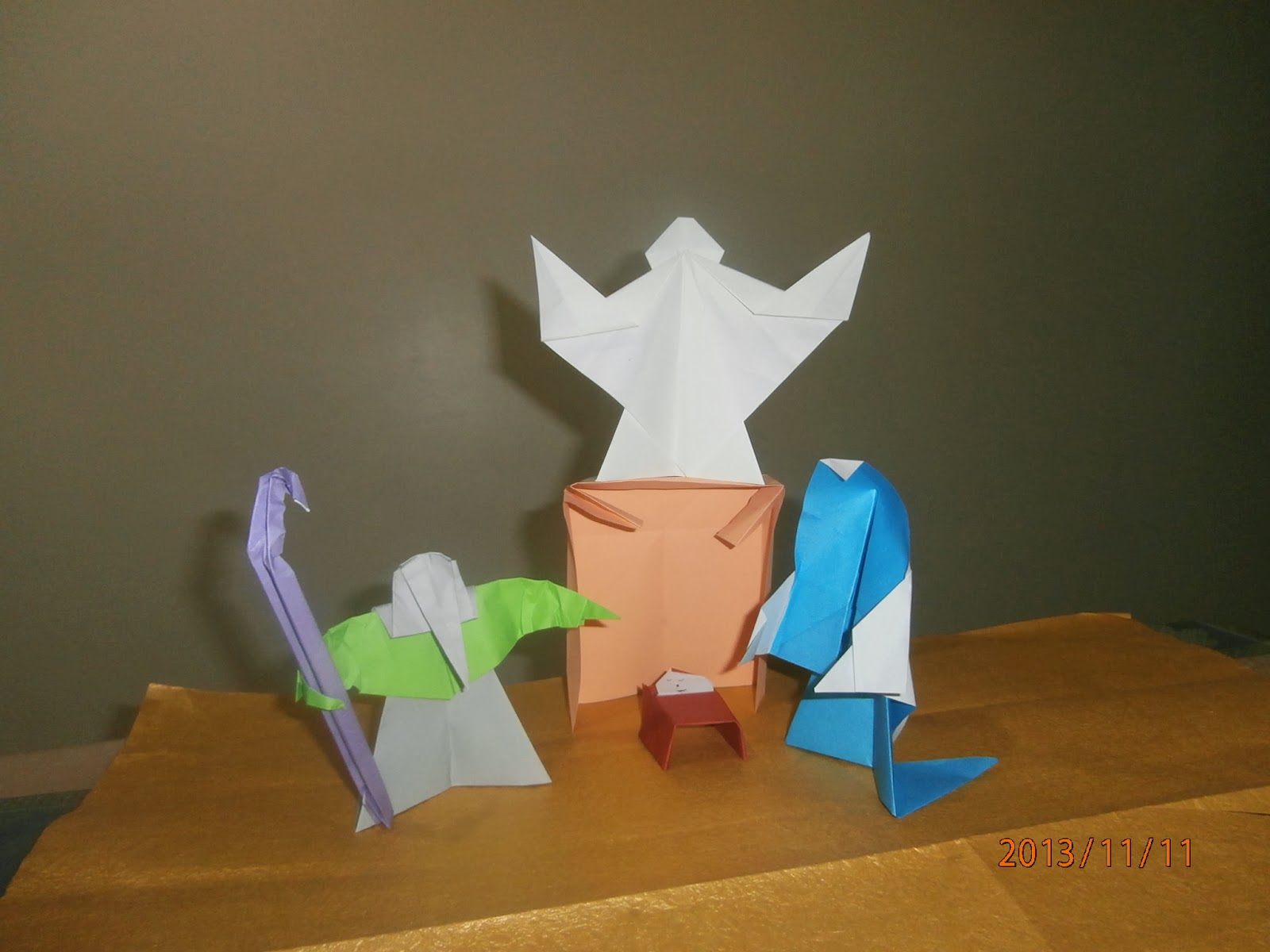 Origami y Papercraf Pesebre en origami