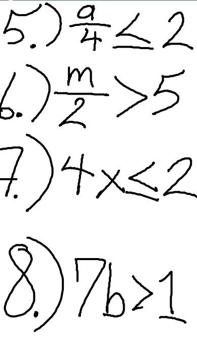 Mr. Howards ESOL Math: 2.28 6th Inequalities By Division and Multiplication