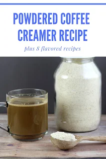 How to make a healthy coffee creamer.  This DIY healthy coffee creamer tastes great and is easy to use.  I used coconut sugar in my coconut coffee creamer and added coconut oil for a creamy flavor.  There are also 8 homemade flavored coffee creamer recipes.  Learn how to make homemade powdered coffee creamer with these coffee creamer recipes.  This homemade coffee creamer recipe has no refined sugar, but it tastes great.  #coffeecreamer #creamer #creamerrecipe