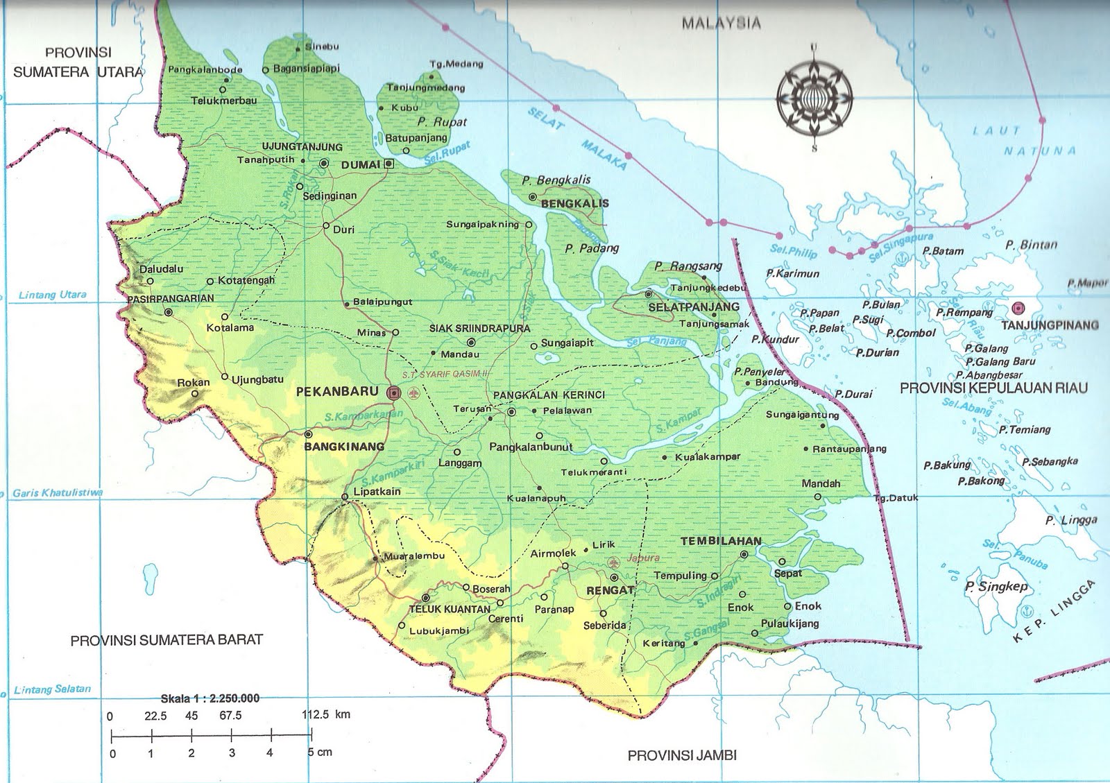 Peta Propinsi Riau 