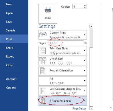 Cara Cetak Dokumen Word Ukuran A6 Di Kertas Ukuran A4