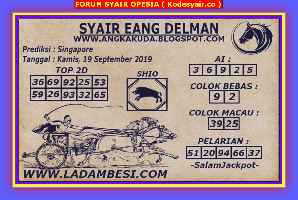 1 New Message) Kode Syair Singapore 19 September 2019 - Forum Syair Togel  Hongkong Singapura Sydney