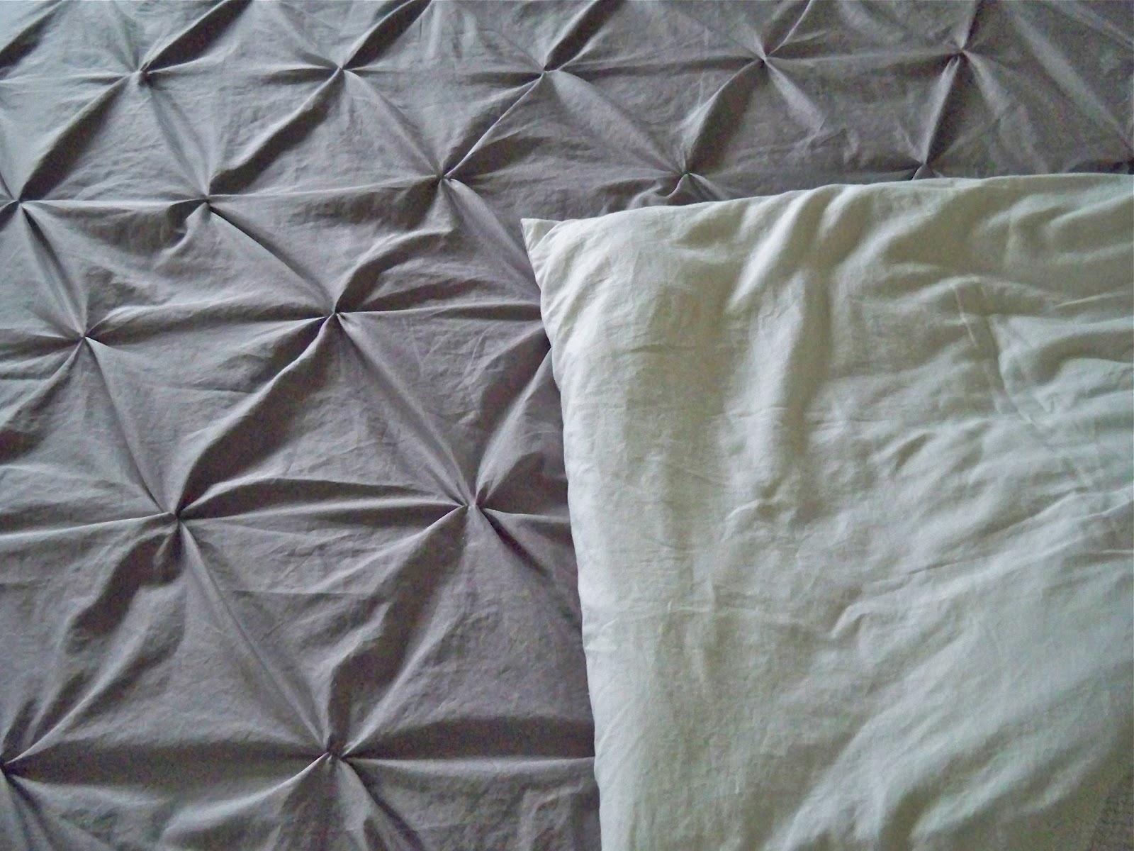 Be Sweetly Inspired Pintuck duvet cover from Rit dyed sheets