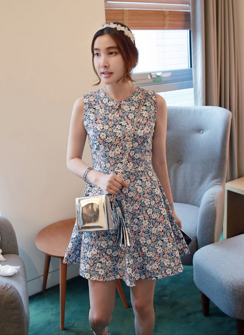 [Miamasvin] Sleeveless Floral Dress | KSTYLICK - Latest Korean Fashion ...