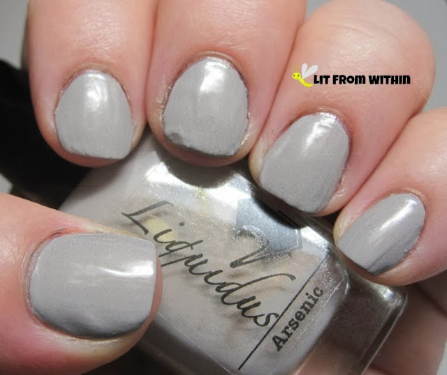 Liquidus Arsenic, a grey creme with a *very* subtle gold shimmer