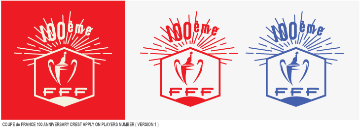 Football Teams Shirt And Kits Fan Coupe De France 100 Anniversary Logo Patch