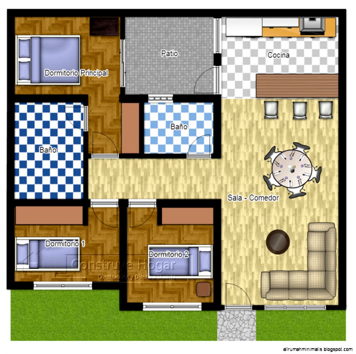 Desain Rumah 3 Kamar Tidur