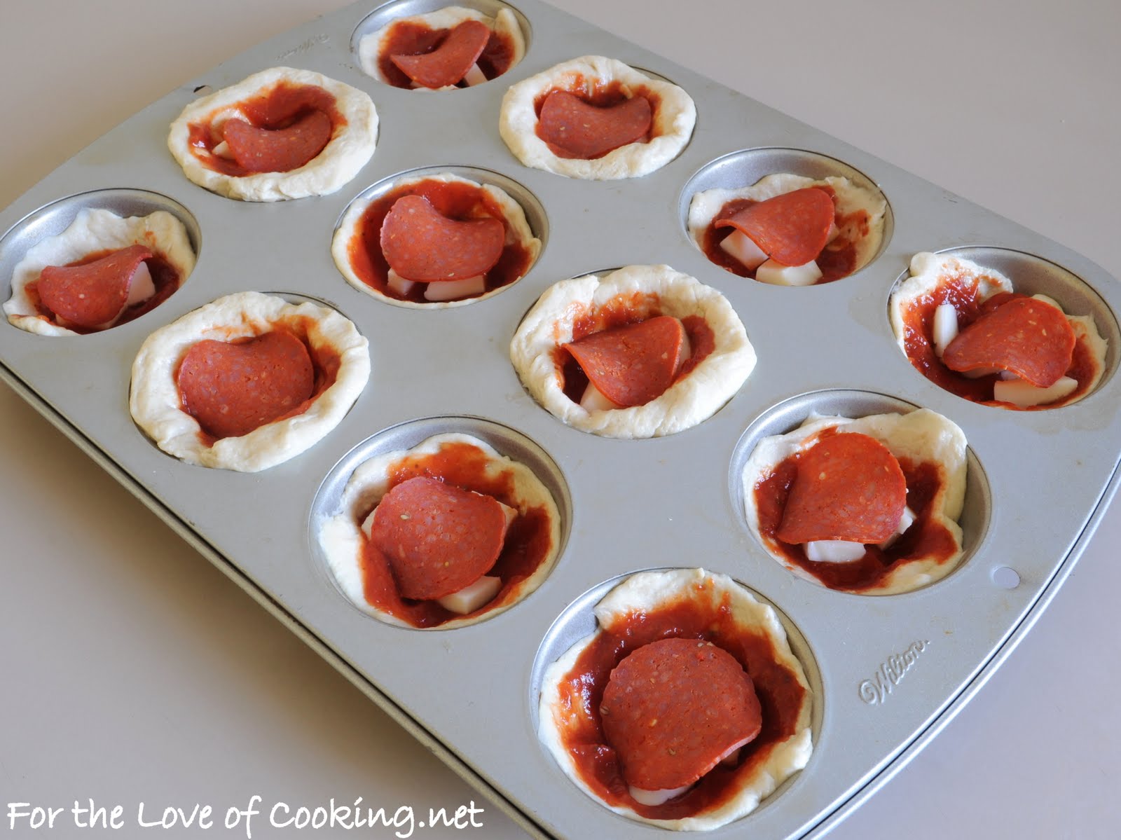 Pepperoni Pizza Cups For the Love of Cooking