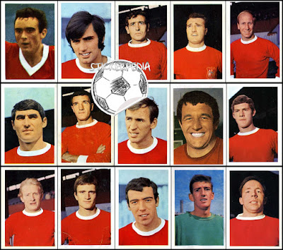 Manchester United European Cup Champions League 1967/68 FKS stickers Manchester United 1967/68