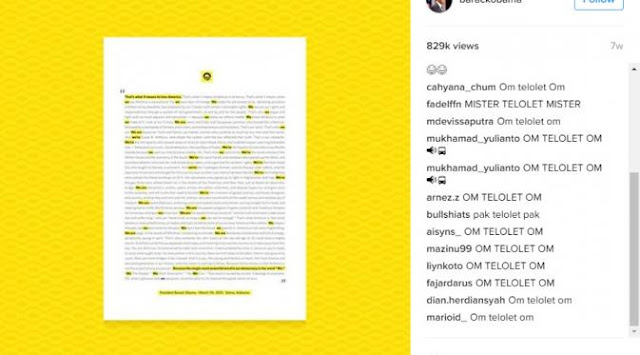 Tak Luput Darik Fenomena Om Telolet Om, Akun Instagram Barack Obama Juga Ikut Di Banjiri Komentar Tak Luput Darik Fenomena Om Telolet Om, Akun Instagram Barack Obama Juga Ikut Di Banjiri Komentar