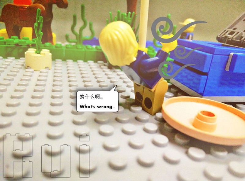 Lego Wind - He is falling down