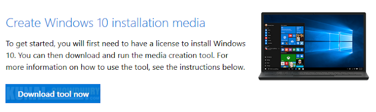 Install Windows 10 Fall Creators Update using Media Creation Tool