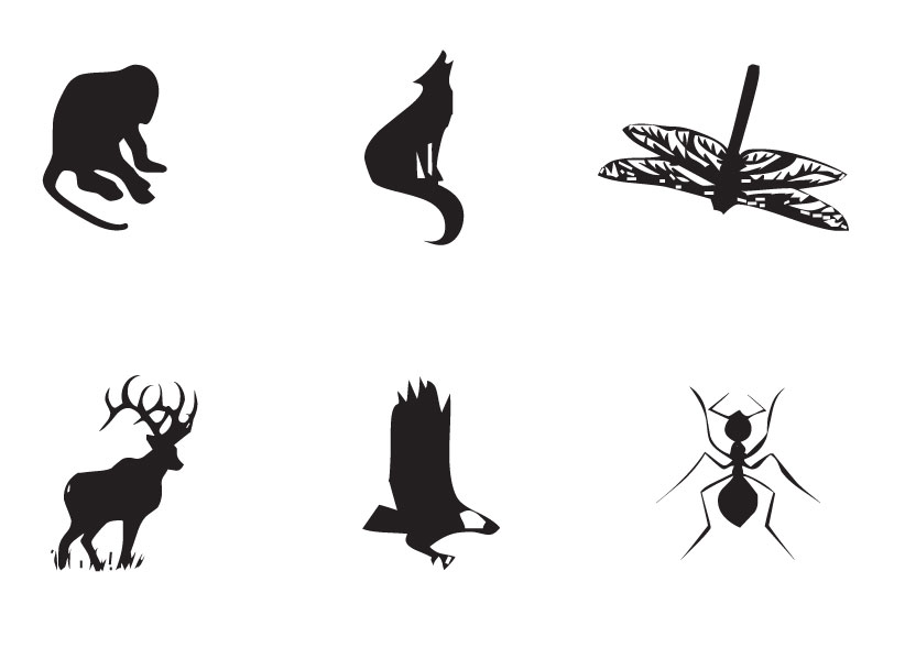 Dibujos de siluetas de animales-Colorear dibujos,letras, Actividades