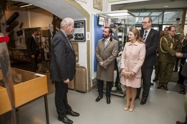 Hereditary Grand Duke Guillame and Hereditary Grand Duchess Stephanie of Luxembourg visited National Museum of Military History (Musee national s'Historie Militaire) in the city of Diekirch