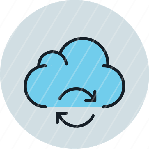 cloud data storage sync syncronization icon cloud data storage sync syncronization icon