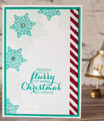 Fast and Fabulous Flurry of Falling Snowflakes Christmas Card  - get the details here