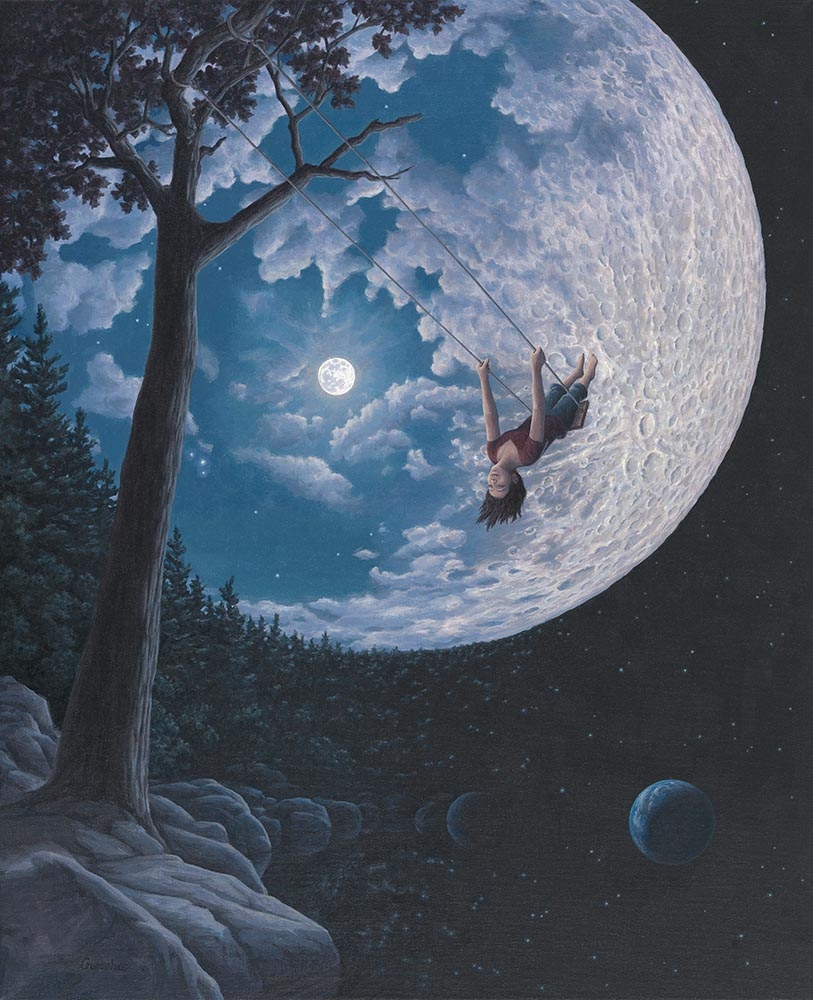 08-Over-the-Moon-Rob-Gonsalves-Paintings-that-Reveal-Optical-Illusions-www-designstack-co