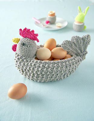 Crochet chicken Easter basket