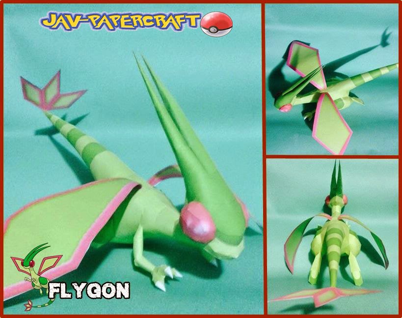 Flygon Paper Model