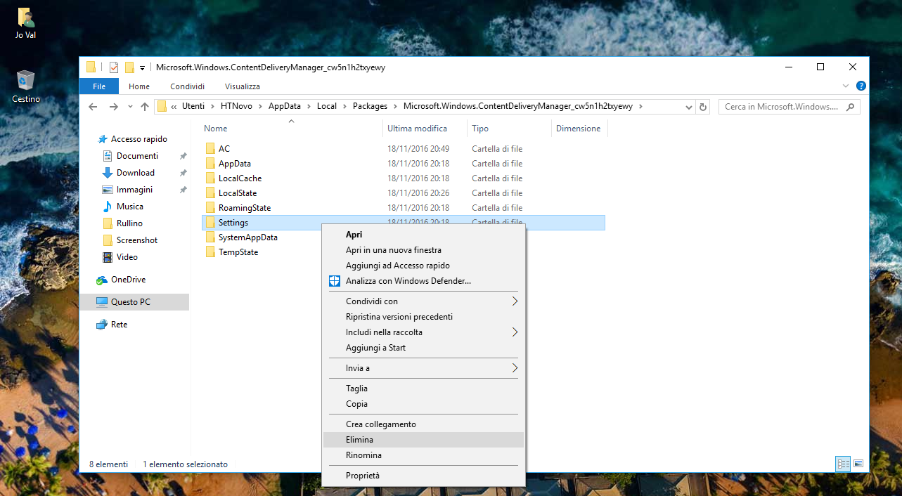 Immagine Spotlight fissa Schermata di blocco Windows 10 | Soluzione 2 HTNovo