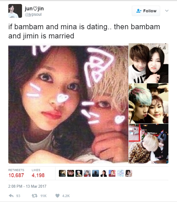 Joe's Twice Photo Blog: TWICE's Mina and GOT7's BamBam dating rumors
